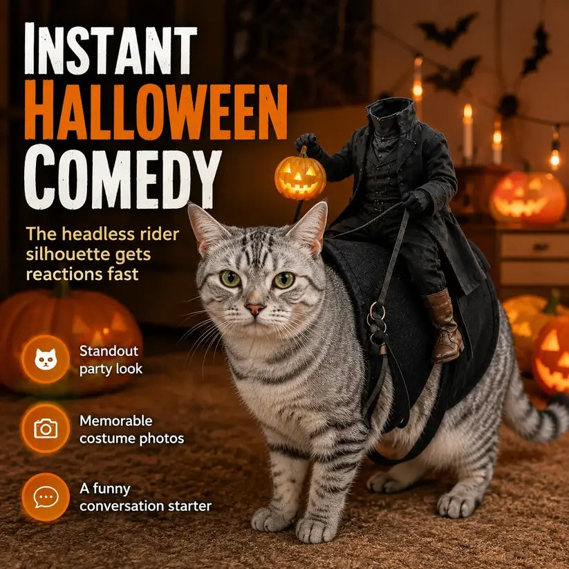 😺Headless Horseman Pet Halloween Costume🎃
