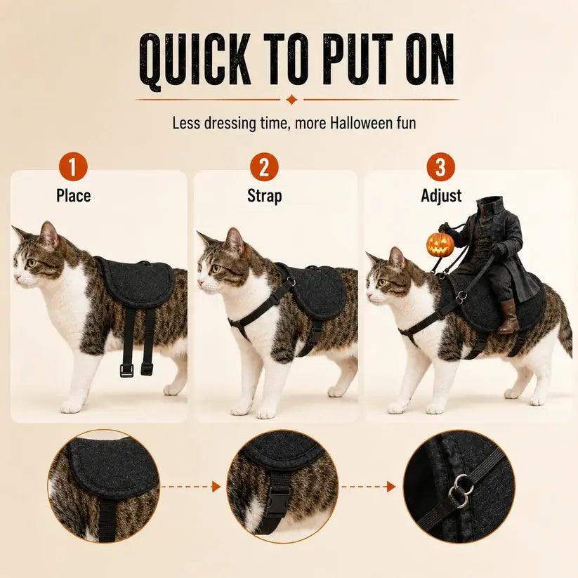 😺Headless Horseman Pet Halloween Costume🎃