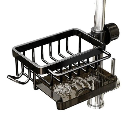 Hanging Faucet Drain Rack with Drip Tray Stainless Steel